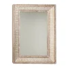 Decorative Mirrors-Kirkland's Home Gold And White Washed Carved Frame Mirror