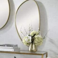 Decorative Mirrors-Kirkland's Home Gold Boomerang Wall Mirror