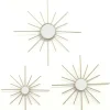 Decorative Mirrors-Kirkland's Home Gold Burst Decorative Wall Mirrors, Set Of 3