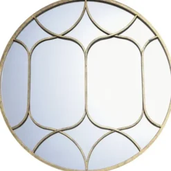Decorative Mirrors-Kirkland's Home Gold Circular Inset Round Wall Mirror