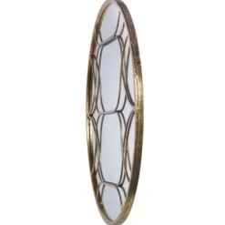 Decorative Mirrors-Kirkland's Home Gold Circular Inset Round Wall Mirror