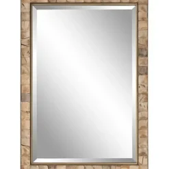 Decorative Mirrors-Kirkland's Home Gold Coconut Shell Inlay Framed Mirror