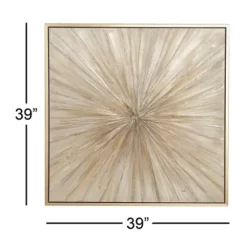 Canvas Art-Kirkland's Home Gold Contemporary Burst Framed Canvas Art Print Gold/Silver