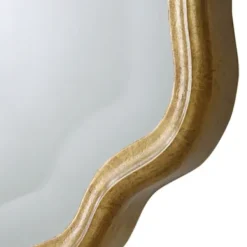 Decorative Mirrors-Kirkland's Home Gold Curved Beveled Frame Mirror