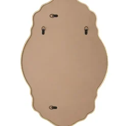 Decorative Mirrors-Kirkland's Home Gold Curved Beveled Frame Mirror