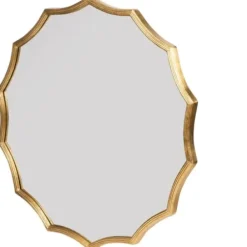 Decorative Mirrors-Kirkland's Home Gold Curved Sunburst Wall Mirror