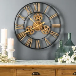 Clocks-Kirkland's Home Gold Emmanuel Wall Clock
