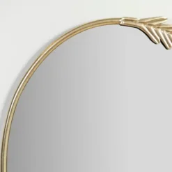 Decorative Mirrors-Kirkland's Home Gold Finish Oval Wreath Mirror