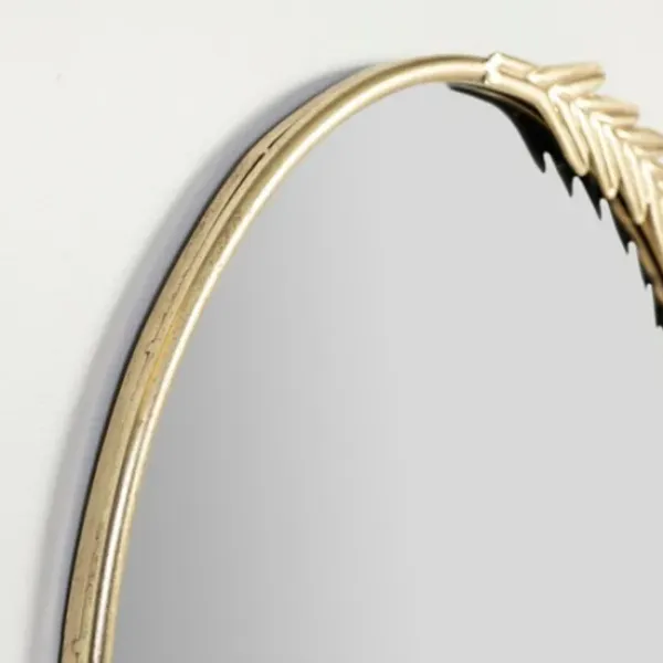 Decorative Mirrors-Kirkland's Home Gold Finish Oval Wreath Mirror