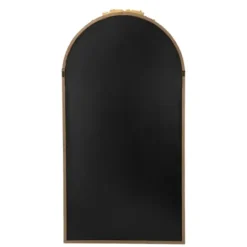 Decorative Mirrors-Kirkland's Home Gold Floral Top Arch Frame Floor Mirror, 27X52 In.