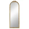 Decorative Mirrors-Kirkland's Home Gold Floral Top Arch Frame Floor Mirror, 19X55 In.
