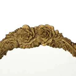 Decorative Mirrors-Kirkland's Home Gold Floral Top Arch Frame Floor Mirror, 19X55 In.