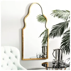 Framed Mirrors-Kirkland's Home Gold Foil Arched Mirror