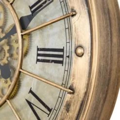 Clocks-Kirkland's Home Gold Gilded Frame Round Wall Clock