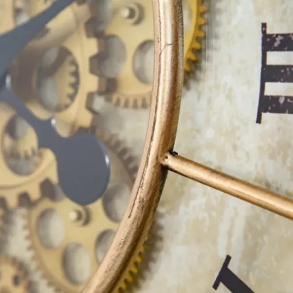 Clocks-Kirkland's Home Gold Gilded Frame Round Wall Clock