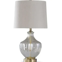 Table Lamps-Kirkland's Home Gold Glass Traditional Table Lamp Tan