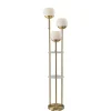 Floor Lamps-Kirkland's Home Gold Globe 3-Light Shelf Floor Lamp Gold/White