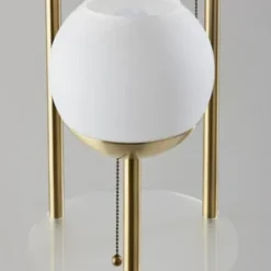 Floor Lamps-Kirkland's Home Gold Globe 3-Light Shelf Floor Lamp Gold/White