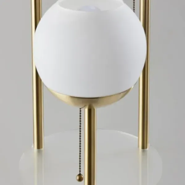 Floor Lamps-Kirkland's Home Gold Globe 3-Light Shelf Floor Lamp Gold/White