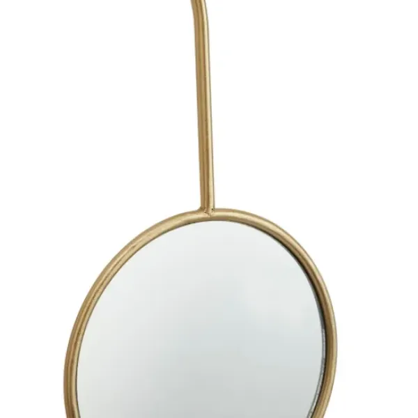 Decorative Mirrors-Kirkland's Home Gold Ingrid Metal Modern Wall Mirror
