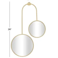 Decorative Mirrors-Kirkland's Home Gold Ingrid Metal Modern Wall Mirror