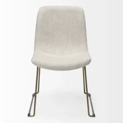 Dining Chairs-Kirkland's Home Gold Iron And Fabric Dining Chairs, Set Of 2 Ivory