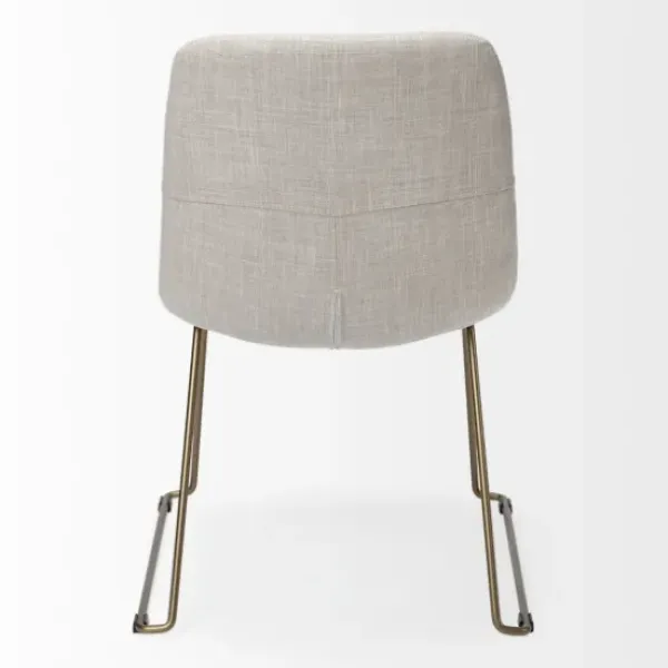 Dining Chairs-Kirkland's Home Gold Iron And Fabric Dining Chairs, Set Of 2 Ivory