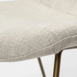Dining Chairs-Kirkland's Home Gold Iron And Fabric Dining Chairs, Set Of 2 Ivory