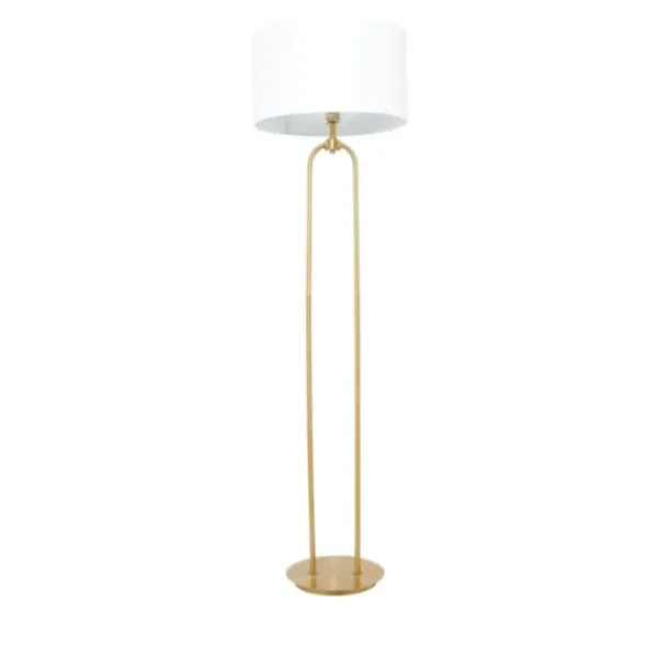 Floor Lamps-Kirkland's Home Gold Iron Arch Base Floor Lamp White