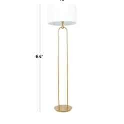 Floor Lamps-Kirkland's Home Gold Iron Arch Base Floor Lamp White