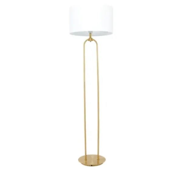Floor Lamps-Kirkland's Home Gold Iron Arch Base Floor Lamp White