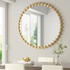 Decorative Mirrors-Kirkland's Home Gold Iron Spiral Round Wall Mirror