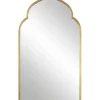 Decorative Mirrors-Kirkland's Home Gold Leaf Arched Frame Wall Mirror