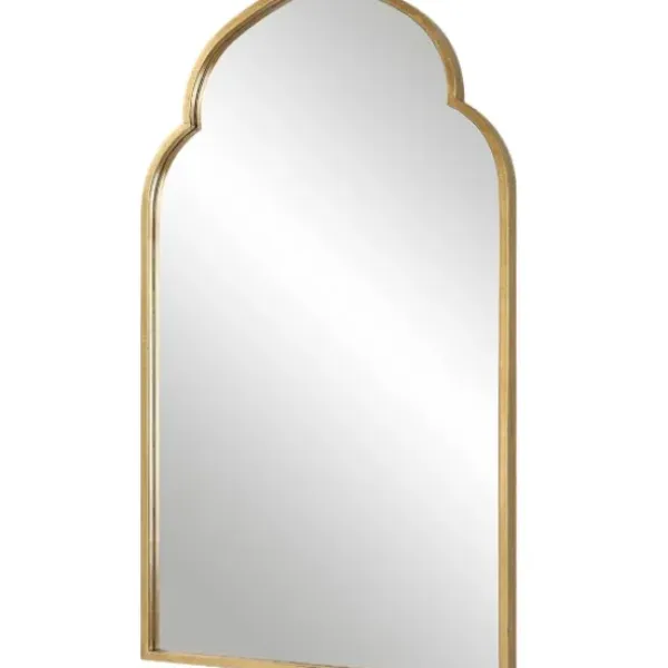Decorative Mirrors-Kirkland's Home Gold Leaf Arched Frame Wall Mirror