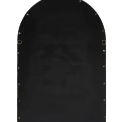 Decorative Mirrors-Kirkland's Home Gold Leaf Metal Windowpane Arch Frame Mirror