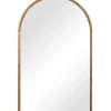 Decorative Mirrors-Kirkland's Home Gold Leaf Thin Arch Frame Mirror