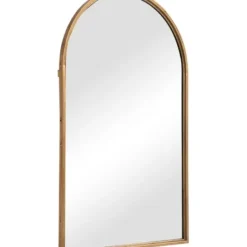 Decorative Mirrors-Kirkland's Home Gold Leaf Thin Arch Frame Mirror