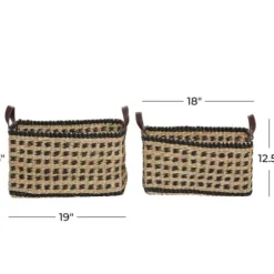 Baskets & Boxes-Kirkland's Home Gold Leather Hide Rustic 2-Pc. Box Set Gold/White