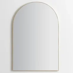 Framed Mirrors-Kirkland's Home Gold Linear Arch Wall Mirror