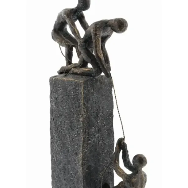 Statues & Figurines-Kirkland's Home Gold Marble Layered Geometric Loops Statue Gold/Black