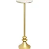 Accent & End Tables-Kirkland's Home Gold Marble Top Pedestal Cocktail Table Gold/White