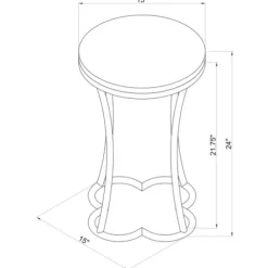 Accent & End Tables-Kirkland's Home Gold Metal And Capiz Shell Top Accent Table