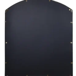 Decorative Mirrors-Kirkland's Home Gold Metal Arch Frame Pane Overlay Wall Mirror