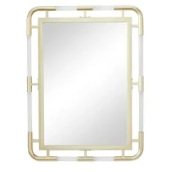 Decorative Mirrors-Kirkland's Home Gold Metal Brielle Wall Mirror