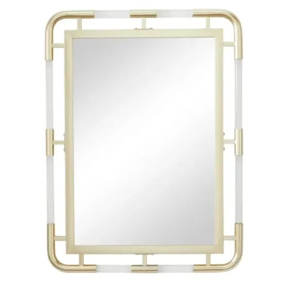 Decorative Mirrors-Kirkland's Home Gold Metal Brielle Wall Mirror