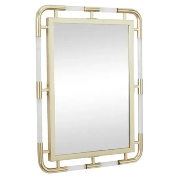 Decorative Mirrors-Kirkland's Home Gold Metal Brielle Wall Mirror
