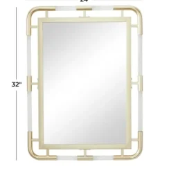 Decorative Mirrors-Kirkland's Home Gold Metal Brielle Wall Mirror