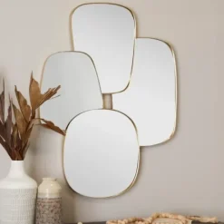 Decorative Mirrors-Kirkland's Home Gold Metal Caspian Wall Mirror