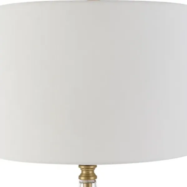 Table Lamps-Kirkland's Home Gold Metal Cone Base Table Lamp White