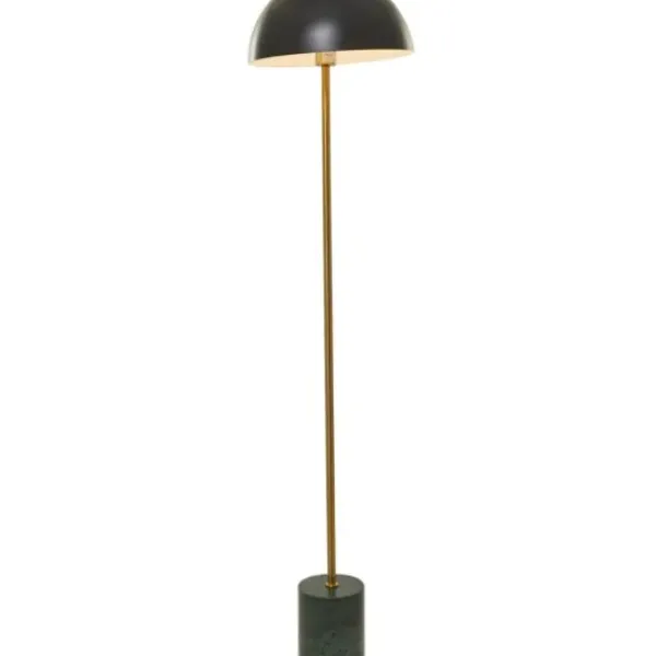 Floor Lamps-Kirkland's Home Gold Metal Dome Shade Floor Lamp Black